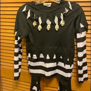 Child costume joker/clown with skulls